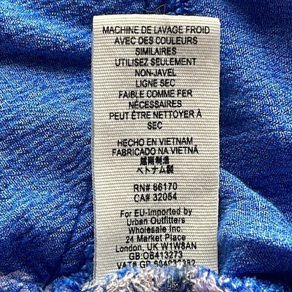 Free People Floral Sleeveless keyhole Tunic Top/Mini Dress women’s Sz S , Blue - Picture 16 of 16